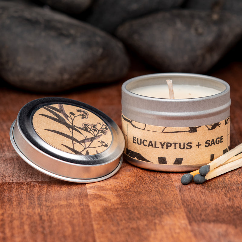 CottageWitch Botanicals Travel Tin Candle - Eucalyptus + Sage