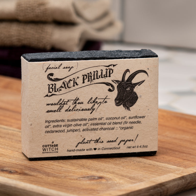 CottageWitch Botanicals Facial and Body Soap - Black Phillip Artisan