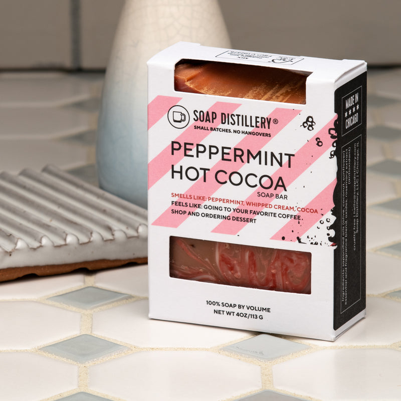 Soap Distillery Limited Edition Holiday Bar Soap - Peppermint Hot Cocoa