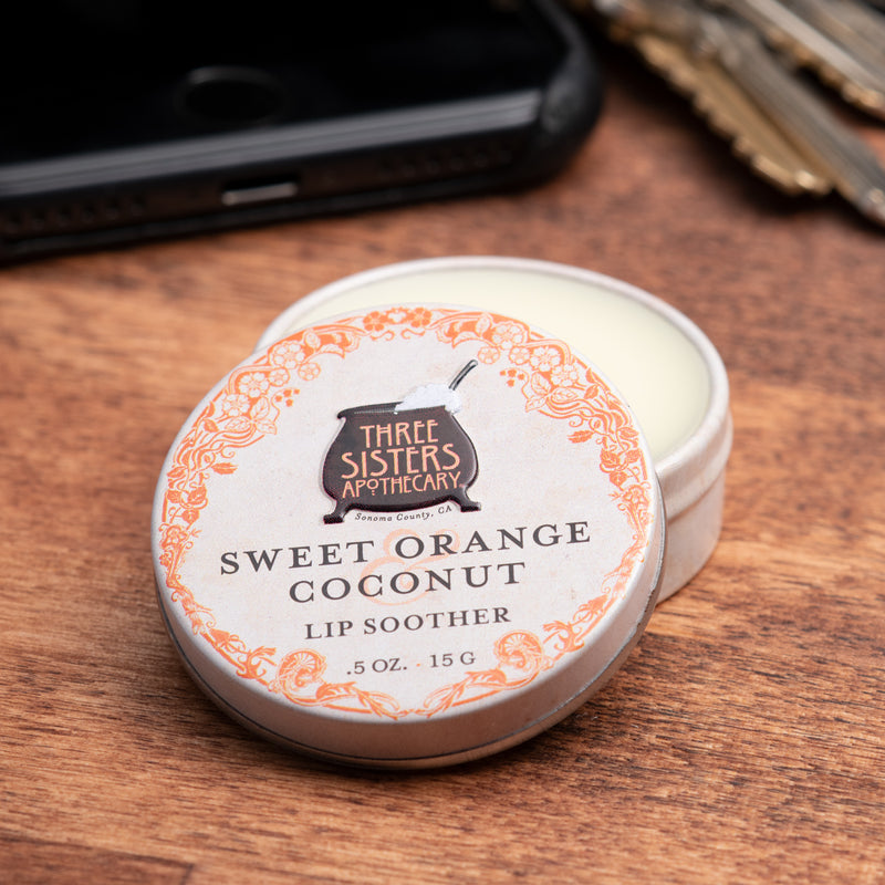 Three Sisters Apothecary Lip Soother - Sweet Orange & Coconut