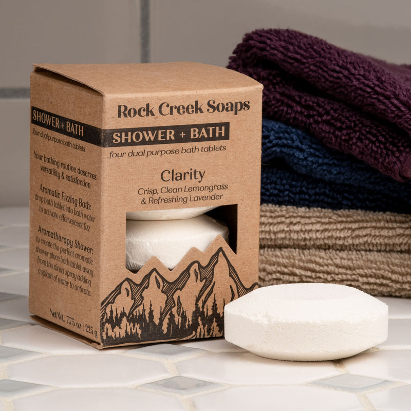 Rock Creek Soaps Shower Steamer Set Shower + Bath 4pk - Clarity