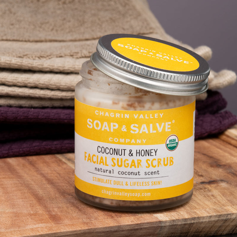 Chagrin Valley Soap & Salve Co Facial Sugar Scrub - Coconut & Honey